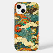 日本の伝統的なヴィンテージデザインを使用したアート作品 雲 Case-Mate iPhone CASE (Achterkant)