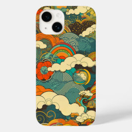 日本の伝統的なヴィンテージデザインを使用したアート作品　雲 Case-Mate iPhone 14 HOESJE