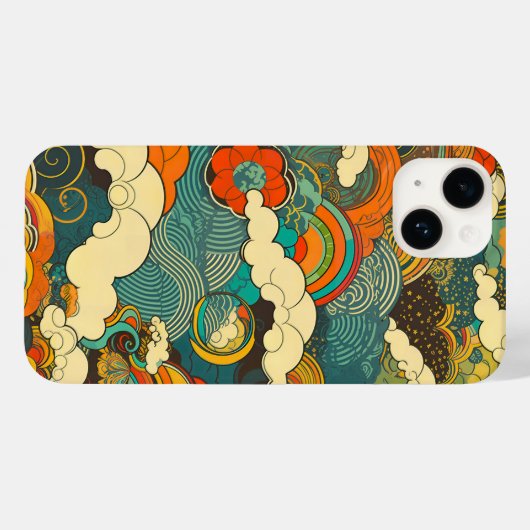 日本の伝統的なヴィンテージデザインを使用したアート作品 雲 Case-Mate iPhone CASE (Achterkant (horizontaal))