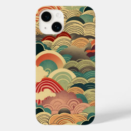 日本の伝統的なヴィンテージデザインを使用したアート作品　雲 Case-Mate iPhone 14 HOESJE