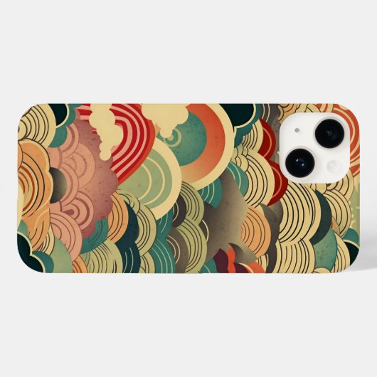 日本の伝統的なヴィンテージデザインを使用したアート作品　雲 Case-Mate iPhone CASE (Achterkant (horizontaal))