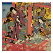 日本の伝統貴族、江戸時代の様式錦絵 PERFECT POSTER (Voorkant)