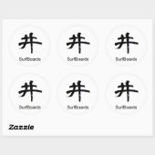 日本の漢字のシール RONDE STICKER (Vel)