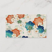 日本の美しいヴィンテージな花柄模様 VISITEKAARTJE (Voorkant)