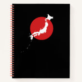 日本地図 – Minimalist Japan Map Notebook Notitieboek (Voorkant)