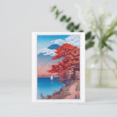 日 光 中 寺 湖, Lake Chûzenji at Nikkô, Hasui Kawase Briefkaart (Staand voorkant)