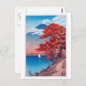 日 光 中 寺 湖, Lake Chûzenji at Nikkô, Hasui Kawase Briefkaart (Voorkant / Achterkant)
