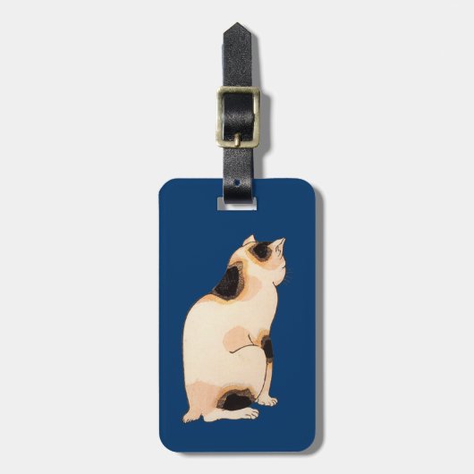 日 本 猫, 国 Japanse kat, Kuniyoshi, Ukiyo-e Bagagelabel (Voorkant verticaal)
