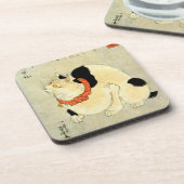 日 本 猫, 国 Japanse kat, Kuniyoshi, Ukiyo-e Bier Onderzetter (Linkerzijde)