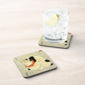 日 本 猫, 国 Japanse kat, Kuniyoshi, Ukiyo-e Bier Onderzetter (Rechterzijde)