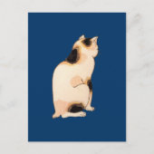 日 本 猫, 国 Japanse kat, Kuniyoshi, Ukiyo-e Briefkaart (Voorkant)