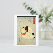 日 本 猫, 国 Japanse kat, Kuniyoshi, Ukiyo-e Briefkaart (Staand voorkant)