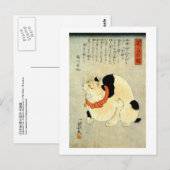 日 本 猫, 国 Japanse kat, Kuniyoshi, Ukiyo-e Briefkaart (Voorkant / Achterkant)