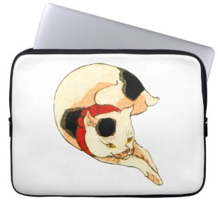 日 本 猫, 国 Japanse kat, Kuniyoshi, Ukiyo-e Laptop Sleeve