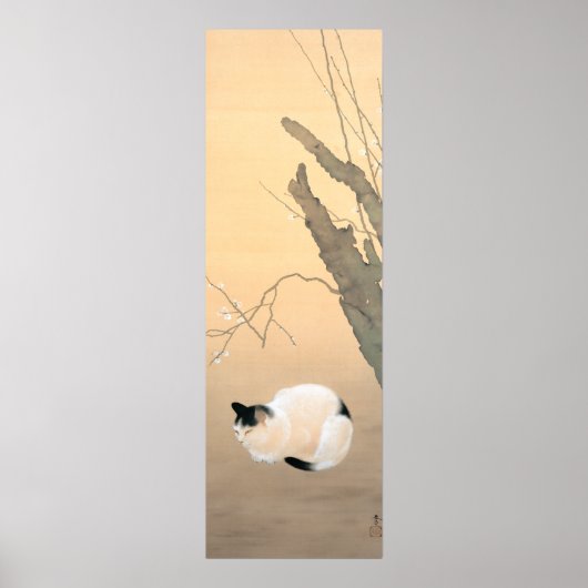 日 語: 猫 Cat en Plum Blossom c.1906 Poster (Voorkant)