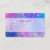星がキラキラ輝く宇宙のイラストを使った名刺 VISITEKAARTJE (Achterkant)