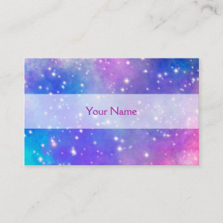 星がキラキラ輝く宇宙のイラストを使った名刺 VISITEKAARTJE
