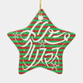 星形メリークリスマスのタイポグラフィーと他8言語 KERAMISCH ORNAMENT (Voorkant)