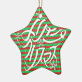 星形メリークリスマスのタイポグラフィーと他8言語 KERAMISCH ORNAMENT (Links)