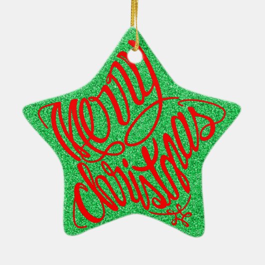 星形メリークリスマスのタイポグラフィーと他8言語 KERAMISCH ORNAMENT (Achterkant)