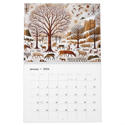 時代を旅する: 古代の風景 KALENDER (Jan 2026)