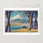 晩 秋 富 山, Mt.Fuji in herfst, Hasui Kawase, Woodcut Briefkaart (Voorkant)