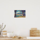 晩 秋 富 山, Mt.Fuji in herfst, Hasui Kawase, Woodcut Poster (Keuken)