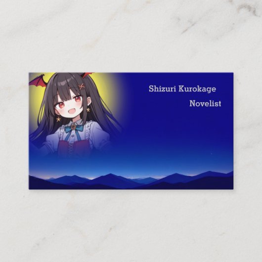 月があなたの顔写真になる VISITEKAARTJE (Voorkant)