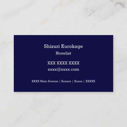 月があなたの顔写真になる VISITEKAARTJE (Achterkant)