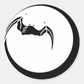 月に蝙蝠 RONDE STICKER (Voorkant)