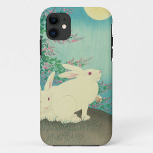 月 と 兎, 邨 Rabbits & Moon, Koson, Ukiyo-e iPhone 11 Hoesje