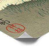 月 と 兎, 邨 Rabbits & Moon, Koson, Ukiyo-e Poster (Hoek)