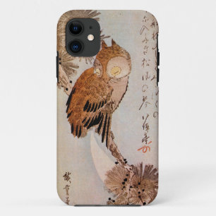 月 夜 ず く,  mono, oranje oranje, hiroshige, ukiyo-e iPhone 11 hoesje