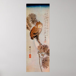 月 夜 ず く,  mono, oranje oranje, hiroshige, ukiyo-e poster