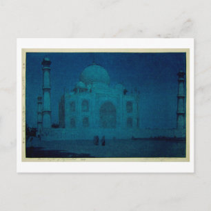 月 夜 ー ジ・ , prong, Taj Mahal in moonlit nacht, Yosh Briefkaart