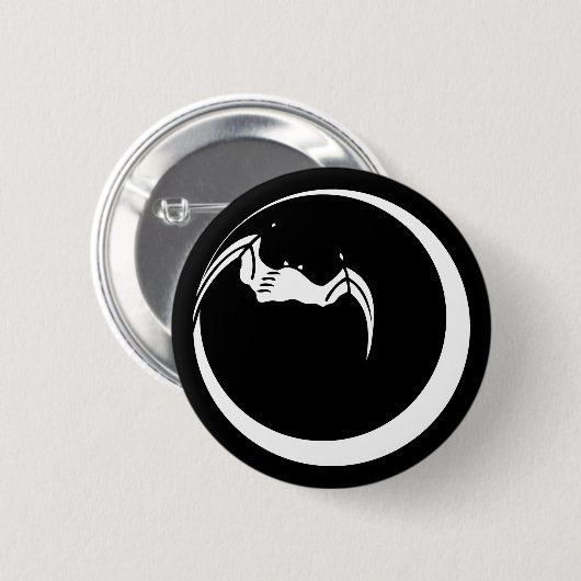 月 蝙 蝠 RONDE BUTTON 5,7 CM (Voorkant /achterkant)