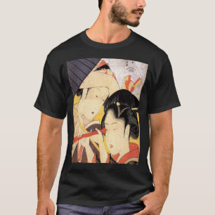 望 遠 く 女, meisje met 鏡 met telescoop, Ukiyo-e.a. T-shirt