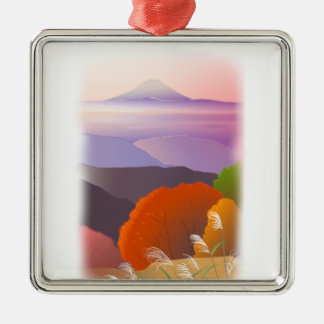 朝焼けに映える富士山 METALEN ORNAMENT