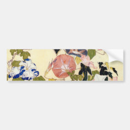 朝 顔, 北 Morning Glory, Hokusai, Ukiyo-e Bumpersticker