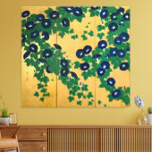 朝 顔 (部 分), 其 一 Morning glory (detail), Kiitsu Canvas Afdruk (Insitu (Woonkamer))