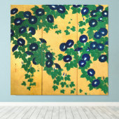 朝 顔 (部 分), 其 一 Morning glory (detail), Kiitsu Canvas Afdruk (Insitu (Houten vloer))