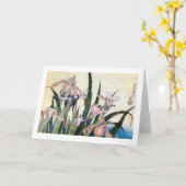 杜若ときりぎりす, 北斎 Iris en Sprinkhaan, Hokusai Kaart (Gele Bloem)