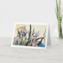 杜若ときりぎりす, 北斎 Iris en Sprinkhaan, Hokusai Kaart