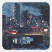 東京の夜景 ステッカー VIERKANTE STICKER (Voorkant)