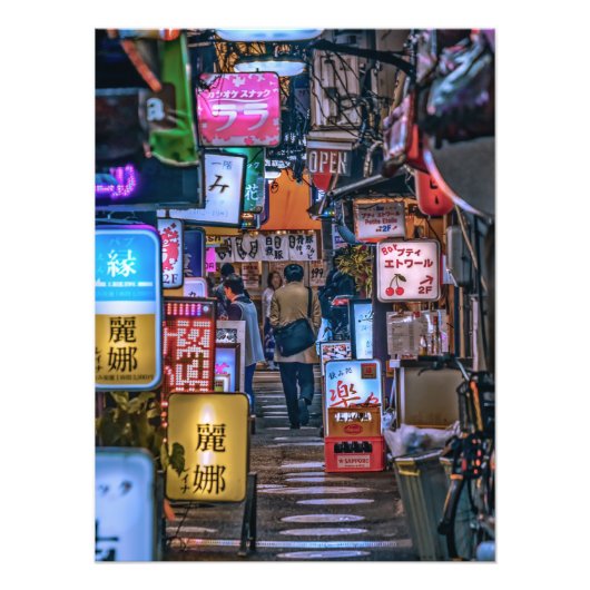 東京の居酒屋街Lサイズ  FOTO AFDRUK (Voorkant)