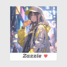 東京娘アイコン/Tokyo Gorl icon Badge | 東京娘 GenerativeAI Sticker