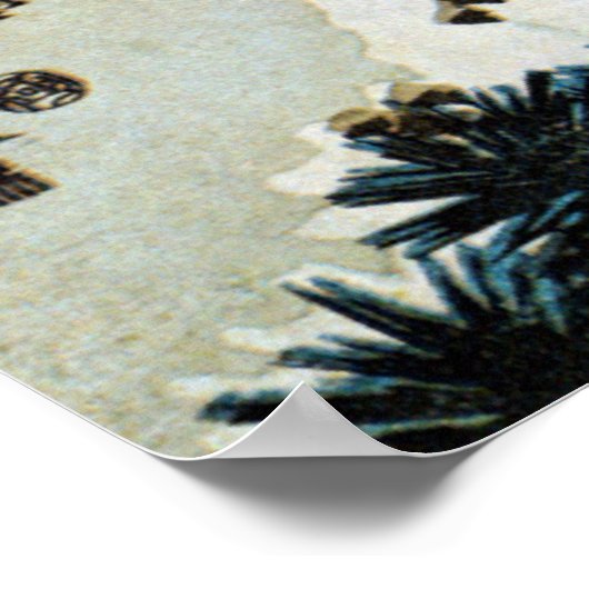 松に鶴, 北斎 Cranes on Pine Tree, Hokusai, Ukiyo-e Poster (Hoek)