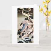 松に鶴, 北斎 Kranen op de Boom van de Pijnboom, Kaart (Gele Bloem)