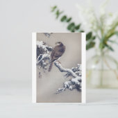 松 鷹, 古 Hawk op Pine Tree, Ohara Koson, Woodcut Briefkaart (Staand voorkant)