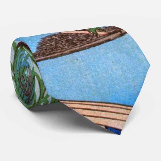 柳 と 士, 広 Willow en Mt Fuji, Hiroshige, Ukiyo-e Stropdas (Opgerold)